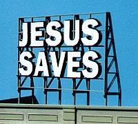 BLR1507 Z-N HO Scale Jesus Saves Billboard Cutout