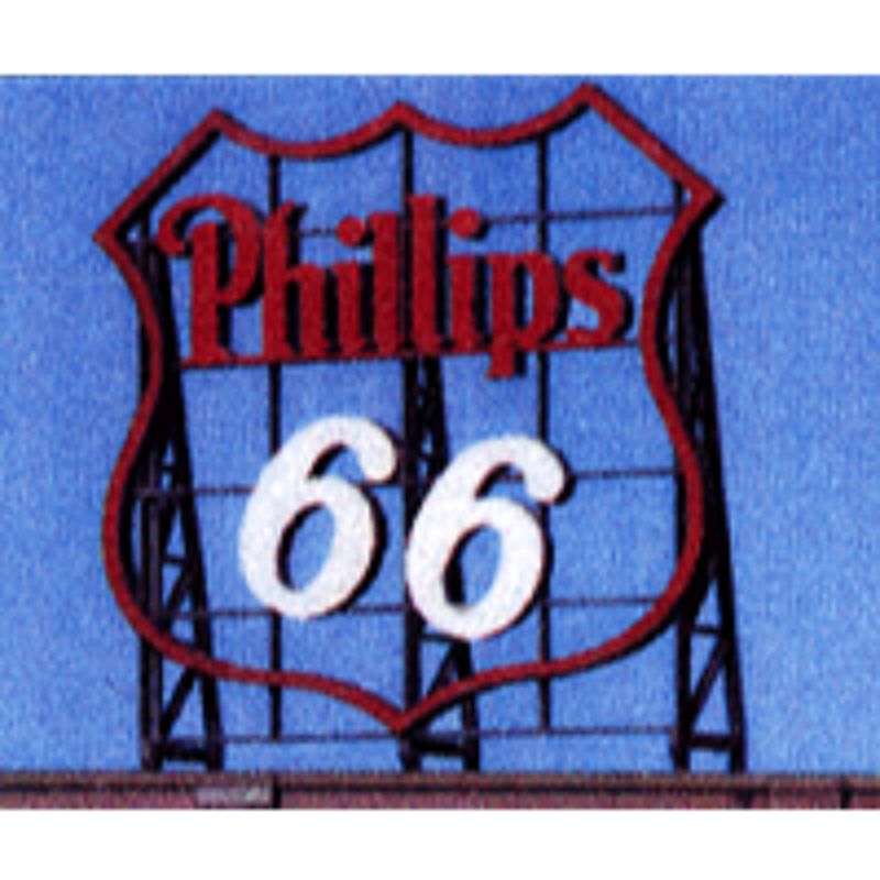 BLR2504 3 x 3.5 in. Laser Cut Phillips 66 Wood Billboard Kits