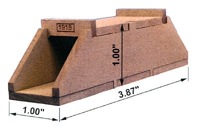 BLR2807 1 x 1 x 3.8 in. HO Scale Concrete Box Culvert Box
