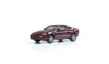 WOO5361 HO Scale Coupe Model Car, Maroon