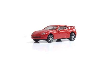 WOO5369 HO Scale Red Sport Coupe Model Car