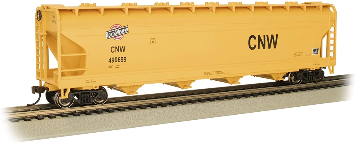 Picture of Bachmann BAC17559 56 ACF Center Flow Hopper Silver Series HO Scale Chicago & North Western Large CNW