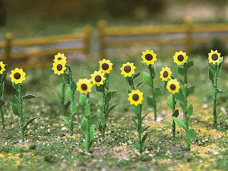 BAC32506 HO Scale Sunflowers, 1 in. Tall - Pack of 16