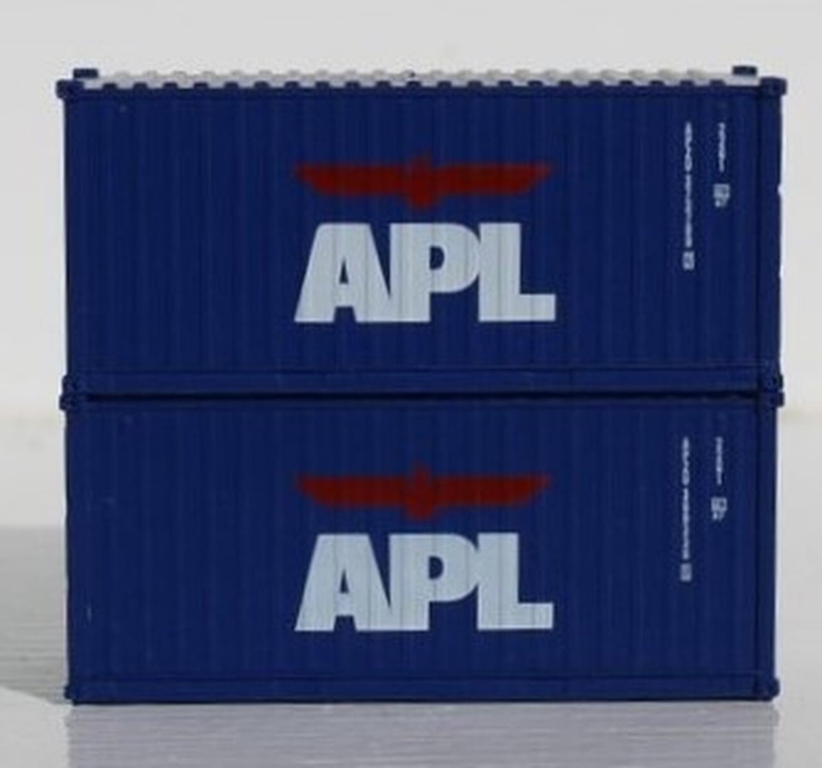 JTC205368 20 ft. N Scale Standard Height Container American President Lines - Pack of 2
