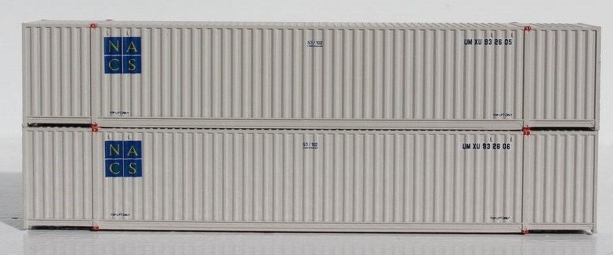 53 ft. N Scale High Cube Container UMAX Patch NACS - Pack of 2