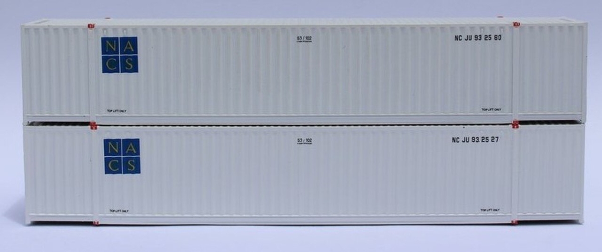 53 ft. N Scale High Cube Container NACS - Pack of 2