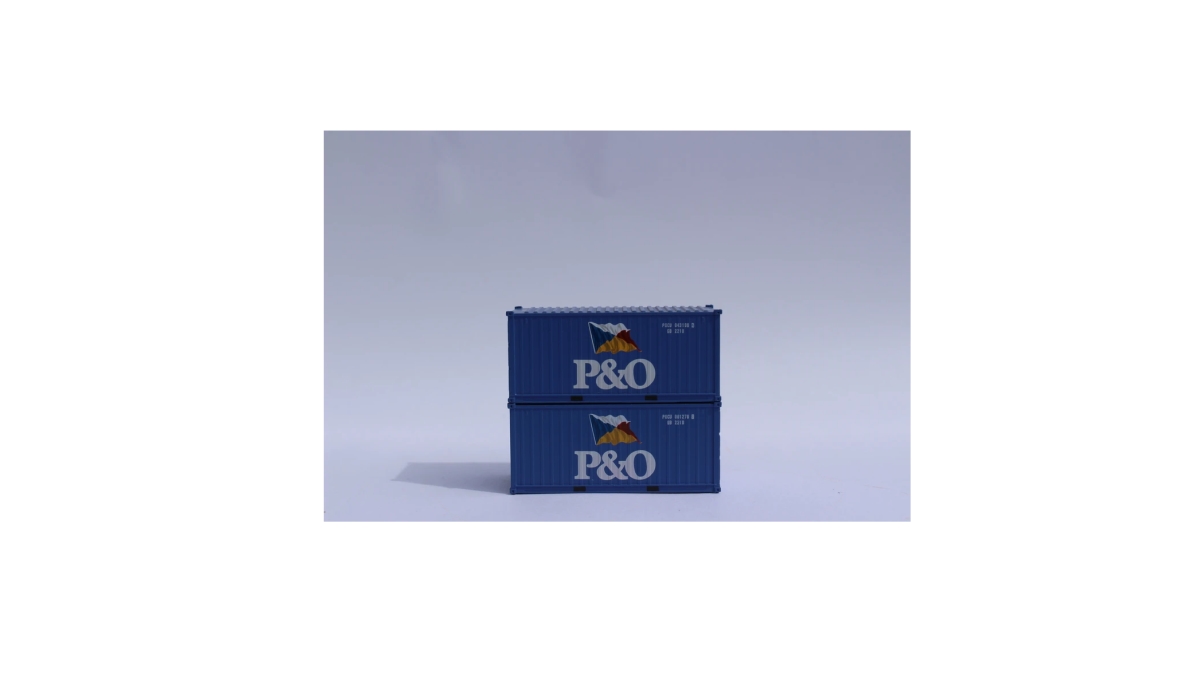 20 ft. N Scale P & O Container - Pack of 2