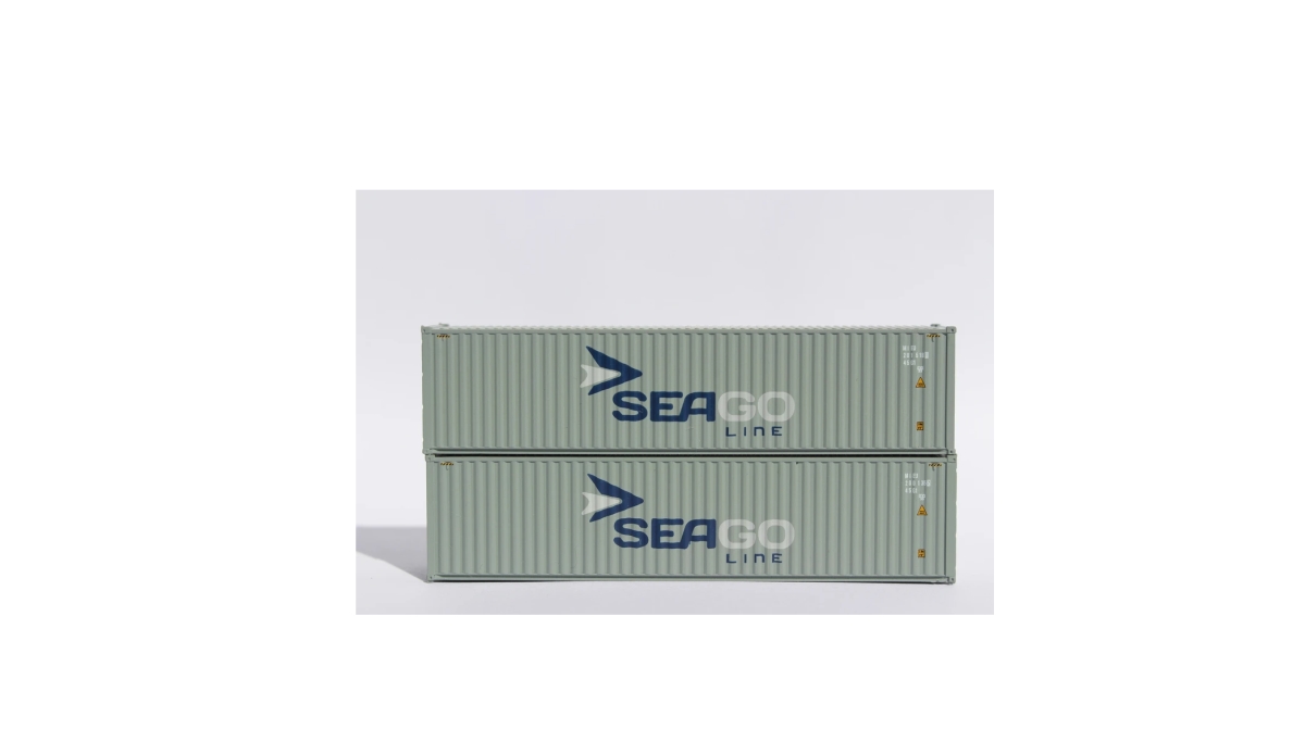 40 ft N Scale Seago High Cube Containers with Magnetic System  Pack of 2