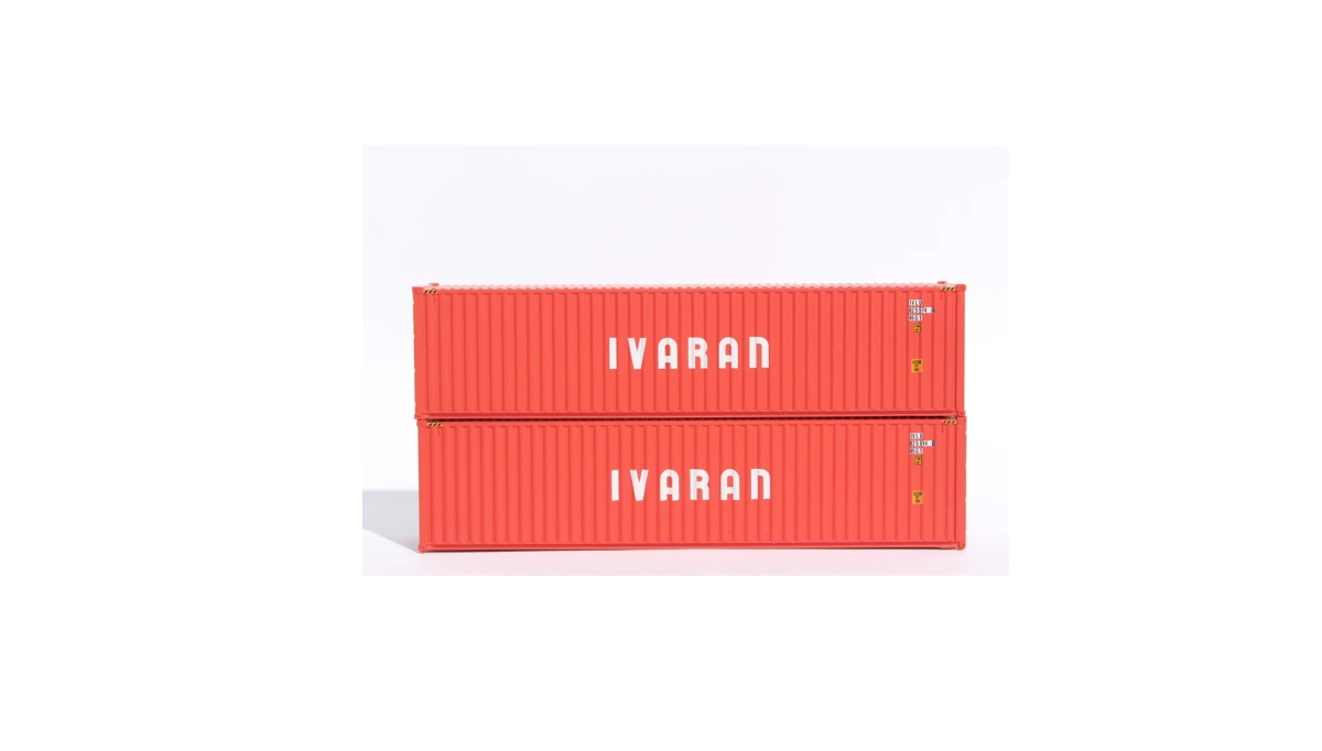 40 ft. N Scale Ivaran High Cube Container with Magnetic System - Pack of 2
