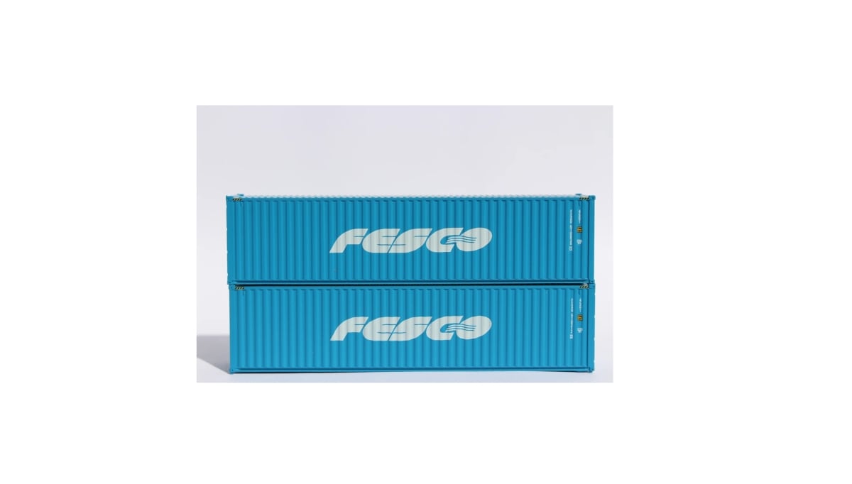 40 ft. High Cube N Scale Fesco Container with Magnetic System - Pack of 2