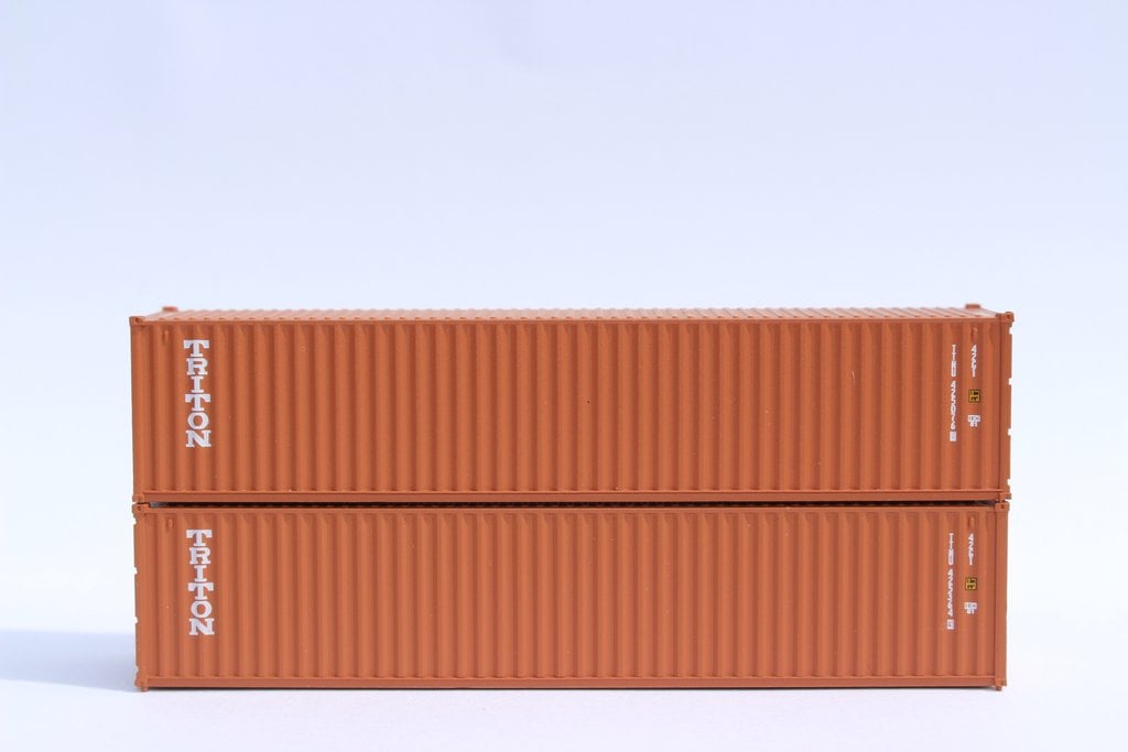 JTC405317 40 ft. N Scale Triton Container - Pack of 2