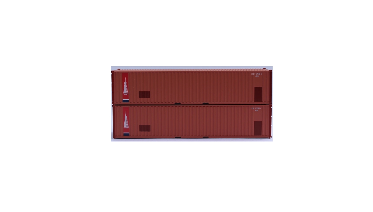 40 ft. N Scale Transamerica Container - Pack of 2