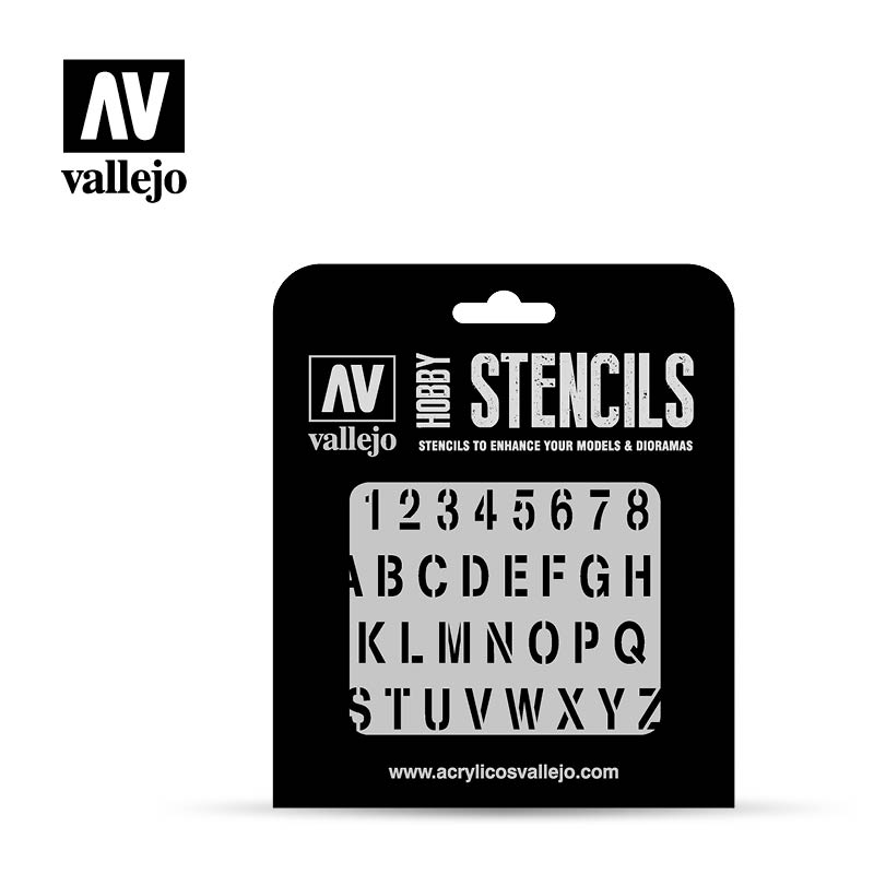 VLJST-LET002 Stamp Font Stencil