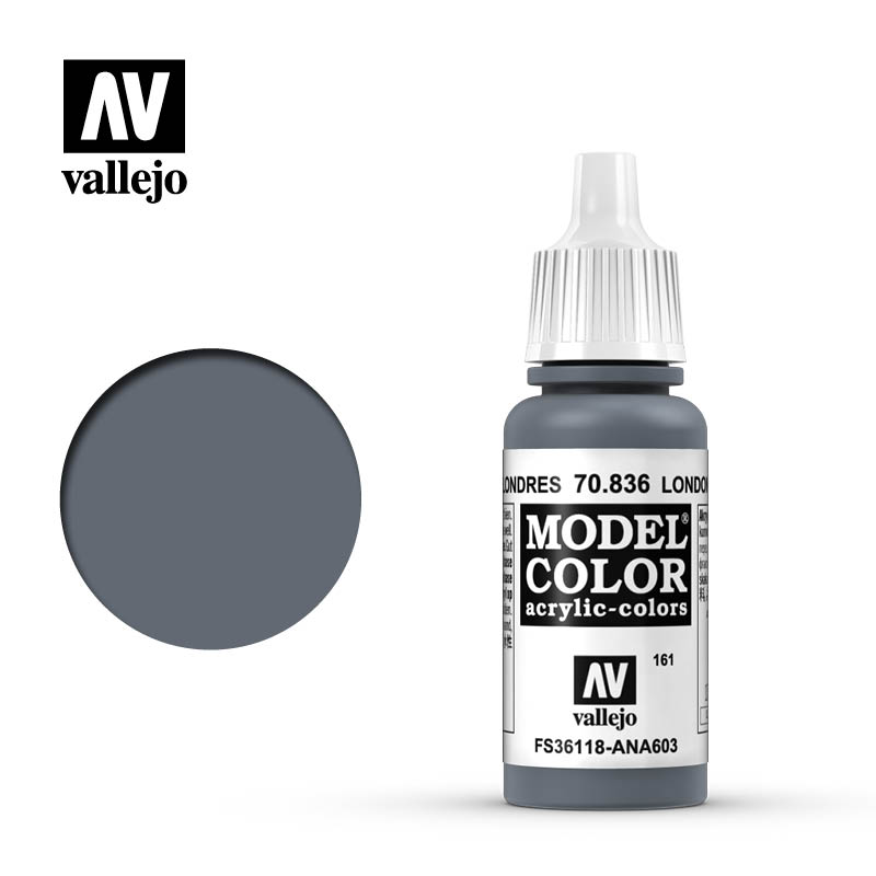 VLJ70836 17 ml London Grey Matte Acrylic Paint -  Vallejo