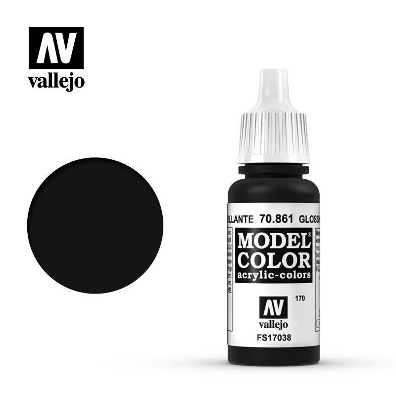 VLJ70861 17 ml Black Gloss Acrylic Paint