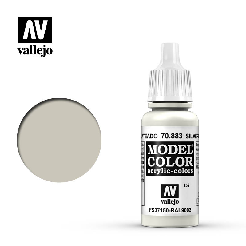 VLJ70883 17 ml Silver & Grey Matte Acrylic Paint