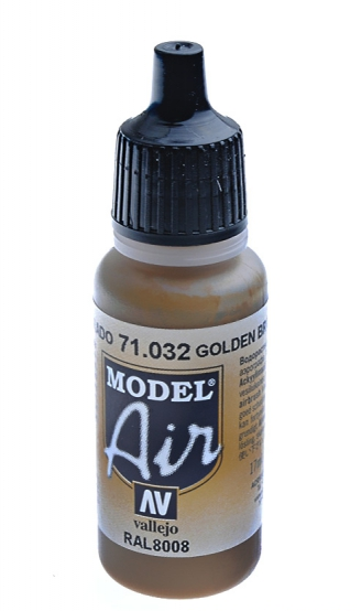 VLJ71032 17 ml Model Air Acrylic Paint, Golden Brown -  Vallejo Acrylic Paint