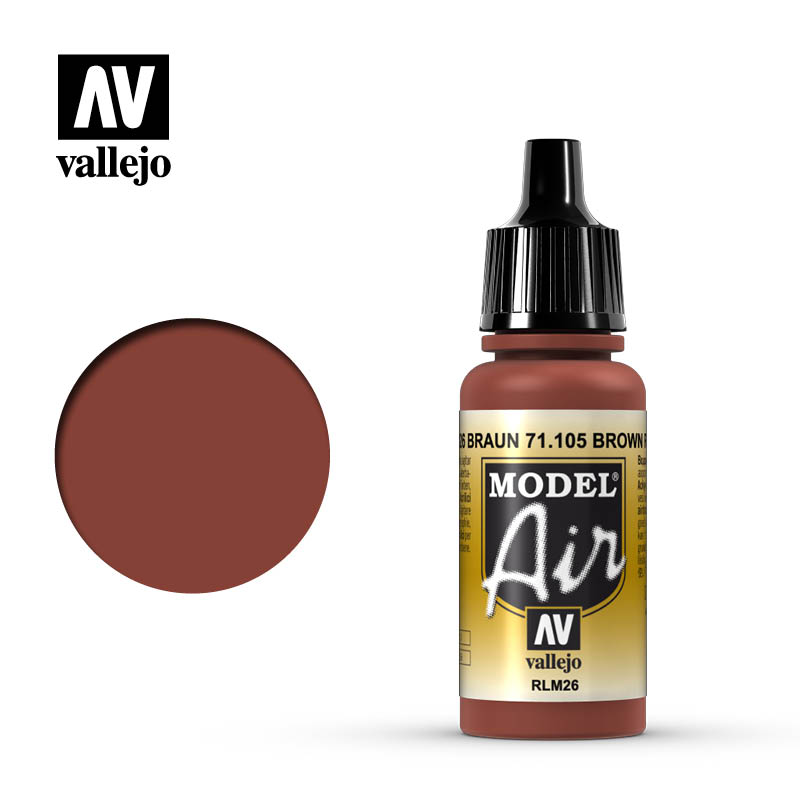 VLJ71105 17 ml RLM26 Model Air Acrylic Paint, Brown