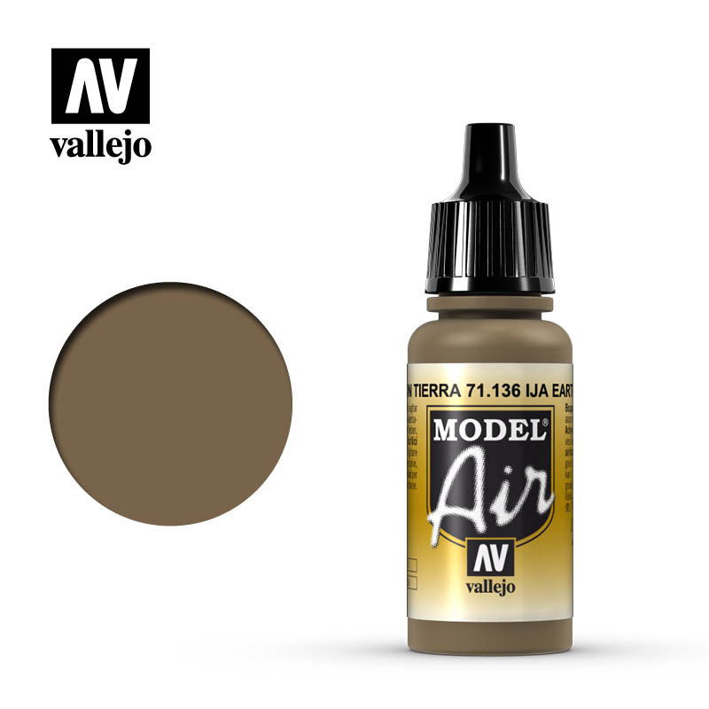 Picture of Acrylicos Vallejo VLJ71136 17 ml Model Air Paint&#44; IJA Earth Brown