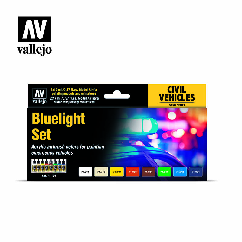 VLJ71154 17 ml Bluelight Acrylic Paint, Set of 8