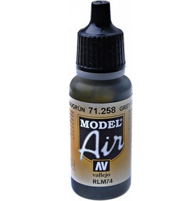 VLJ71258 17 ml RLM74 Model Air Acrylic Paint, Gray & Green -  Vallejo Acrylic Paint