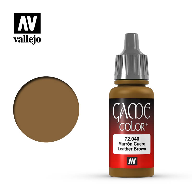 Picture of Acrylicos Vallejo VLJ72040 17 ml Game Color Acrylic Paint&#44; Leather Brown