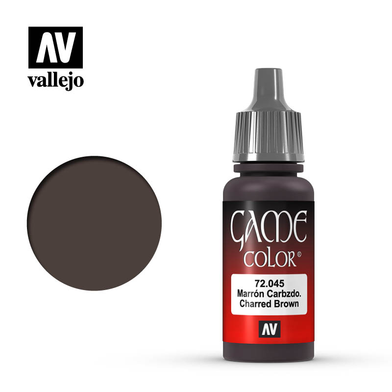 Picture of Acrylicos Vallejo VLJ72045 17 ml Game Color Acrylic Paint&#44; Charred Brown