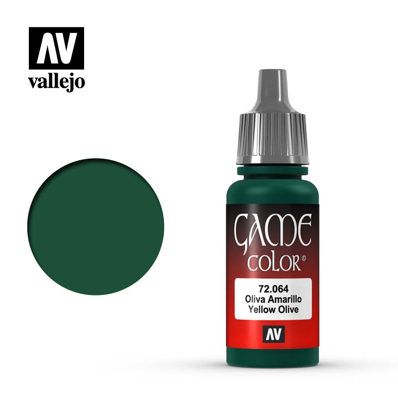 Picture of Acrylicos Vallejo VLJ72064 17 ml Game Color Acrylic Paint&#44; Yellow Olive