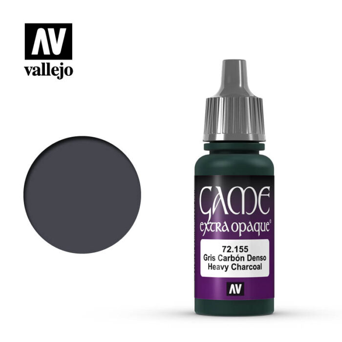 Picture of Acrylicos Vallejo VLJ72155 17 ml Game Color Acrylic Paint&#44; Heavy Charcoal Opaque