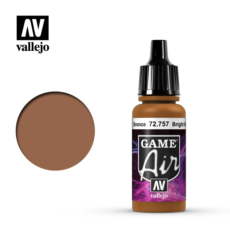 Picture of Acrylicos Vallejo VLJ72757 17 ml Game Air Paint&#44; Bright Bronze Metallic