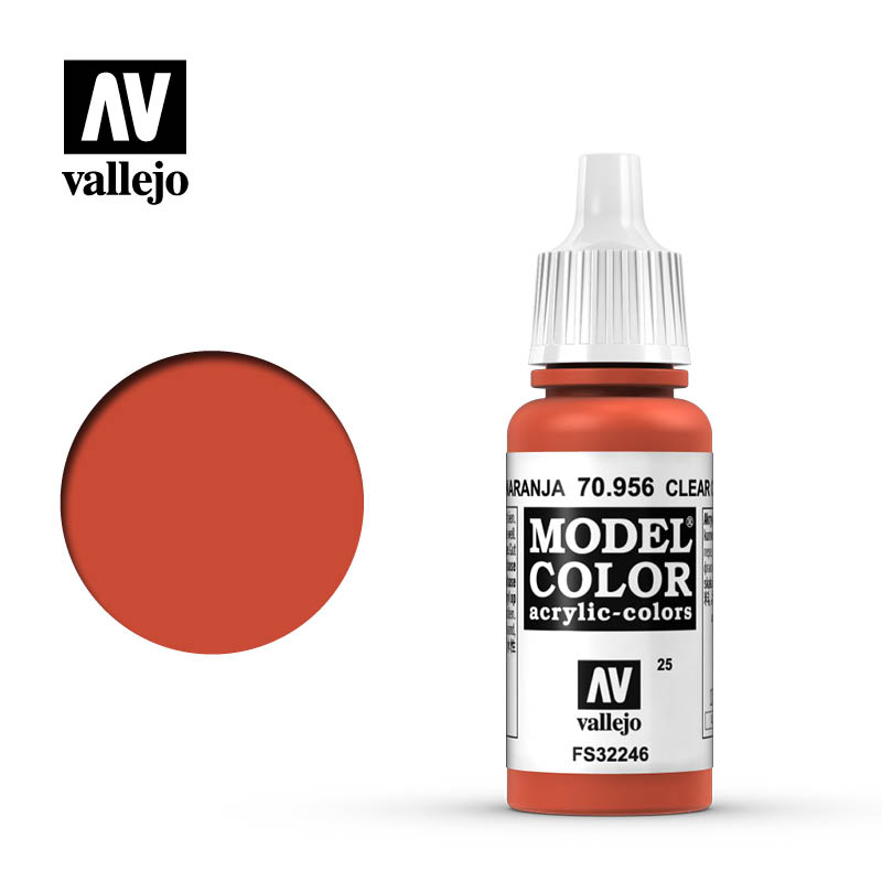 Picture of Acrylicos Vallejo VLJ70956 17 ml Model Color Paint&#44; Clear Orange