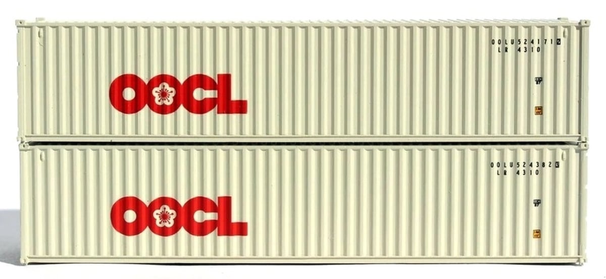40 ft. N OOCL Standard Height Containers with Magnetic System - Pack of 2