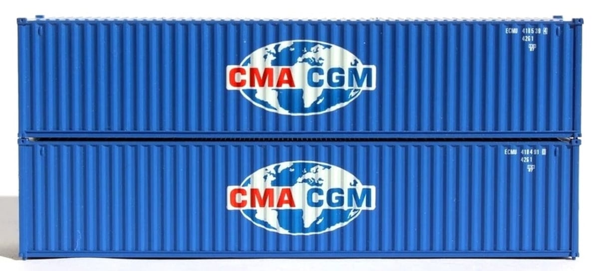 40 ft. N CMA & CGM Standard Height Containers with Magnetic System - Pack of 2