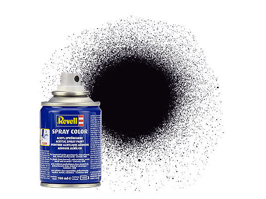 RMX34108 Black Matt Acrylic Spray Paint - Pack of 2