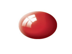 Fiery Red Gloss Aqua Color Acrylic Paint - Pack of 6