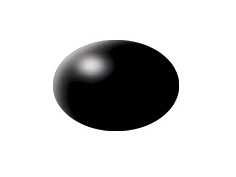 Black Silk Aqua Color Acrylic Paint - Pack of 6