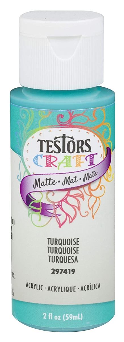 TES297419 Matte Acrylic Paint, Turquoise - Pack of 6