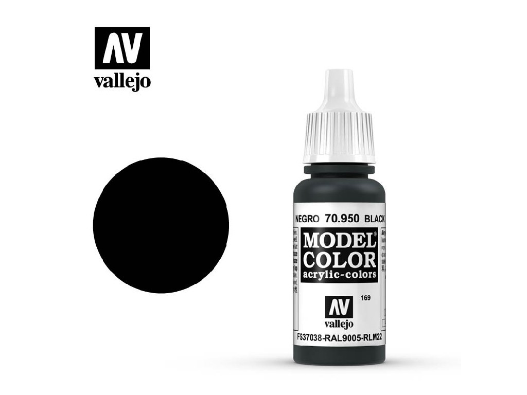 VLJ70950 17 ml Black Matte Acrylic Paint