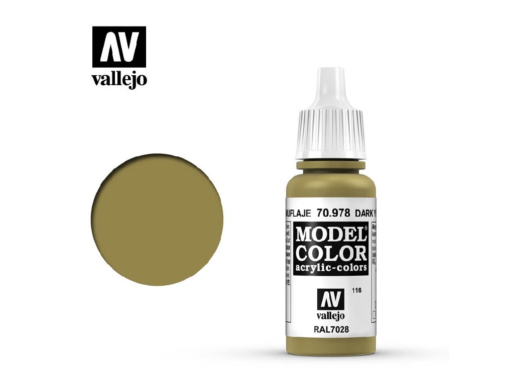 VLJ70978 17 ml Dark Yellow Matte Acrylic Paint
