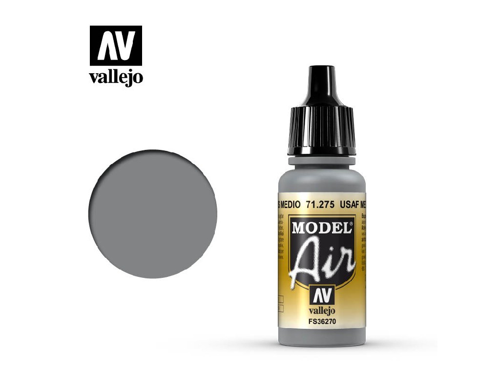 VLJ71275 USAF Medium Gray FS36270 Model Air Acrylic Airbrush Paint