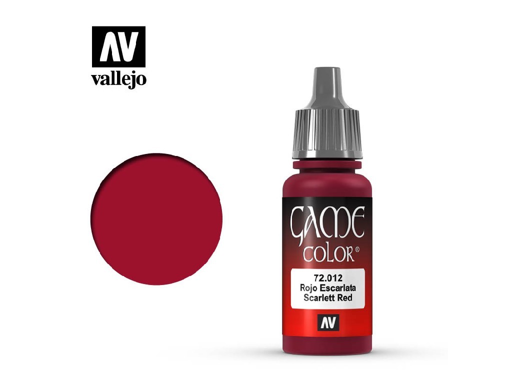 VLJ72012 Scarlett Red Game Color Acrylic Paint