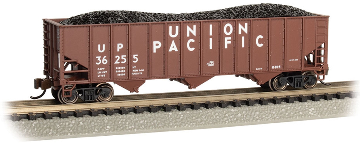 N Scale 100-Ton 3-Bay Bethlehem Steel Hopper Union Pacific Model Trains - No.36255