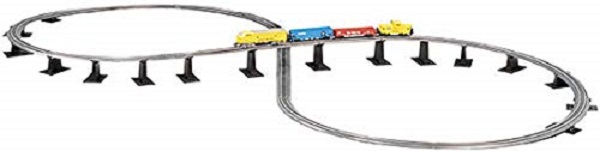 BAC44877 E-Z Track Over-Under Figure Track, Nickel Silver - Pack of 8