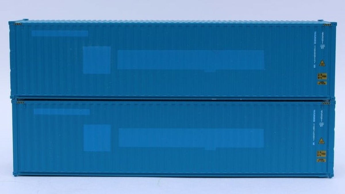 405177 40 ft. N Scale Florens High Cube Corrugated Side Containers - Pack of 2