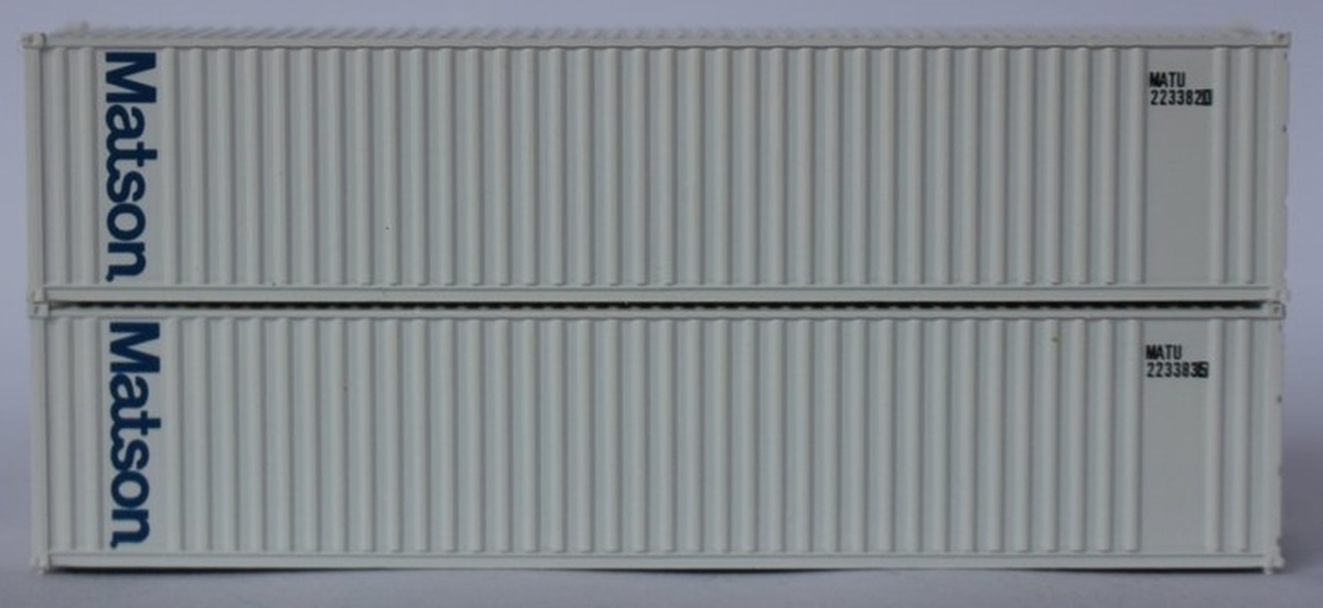 405523 40 ft. N Scale Matson Containers Matson - Pack of 2