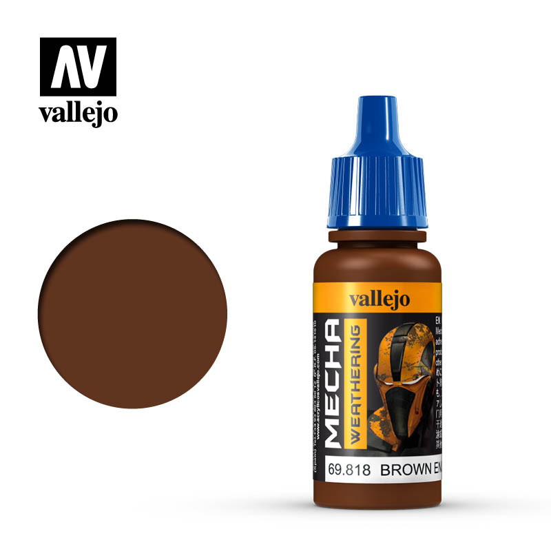 69818 17 ml Mecha Air Paint, Brown Eng Soot Matt Weath
