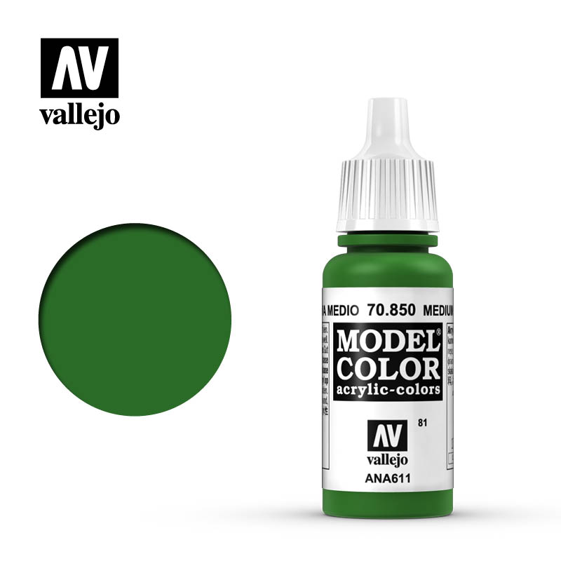 70850 17 ml Model Air Paint, Matte Medium Olive