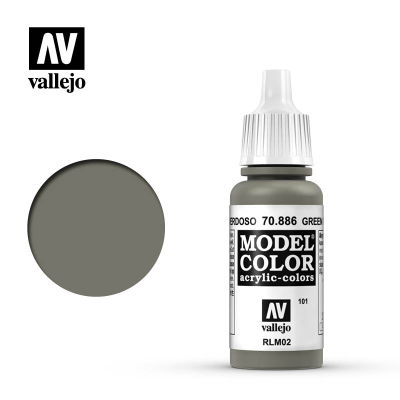 70886 17 ml Model Air Paint, Matte Green Grey