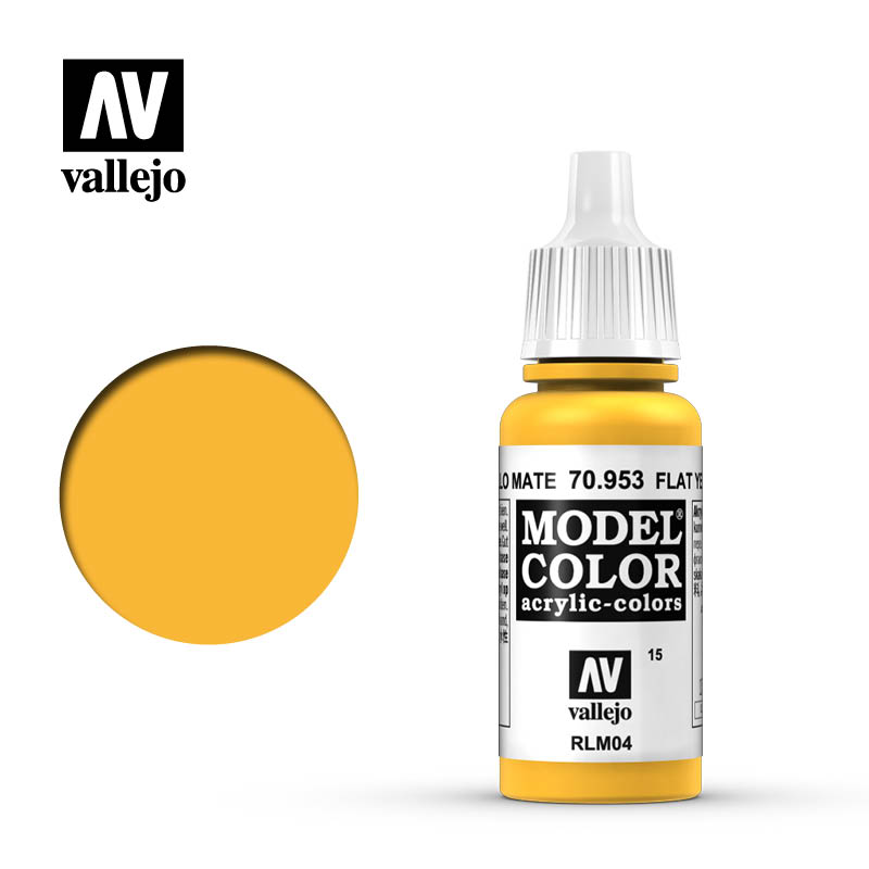 70953 17 ml Model Air Paint, Matte Flat Yellow