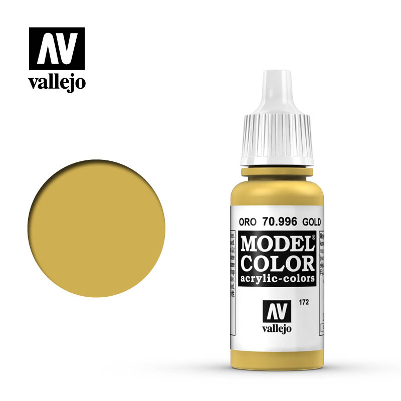 70996 17 ml Model Air Paint, Matte Gold